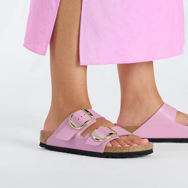 Arizona Big Buckle Natural Leather Patent High Shine Fondant Pink Arizona Big Buckle Natural Leather Patent High Shine Fondant Pink