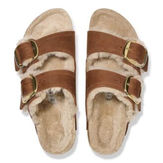 Arizona Big Buckle Shearling Natural Leather Oiled