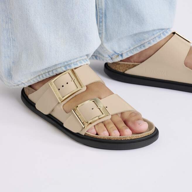 Arizona Droplet Buckle Natural Leather Patent Arizona Droplet Buckle Natural Leather Patent