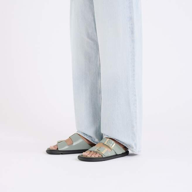 Arizona Droplet Buckle Natural Leather Patent Arizona Droplet Buckle Natural Leather Patent