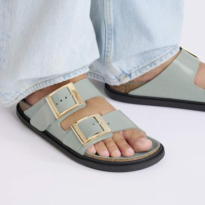 Arizona Droplet Buckle Natural Leather Patent Arizona Droplet Buckle Natural Leather Patent