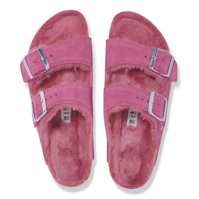 Arizona Shearling Suede Leather-Shearling Fuchsia Tulip Arizona Shearling Suede Leather-Shearling Fuchsia Tulip
