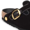 Boston Big Buckle Piping Rivet Logo Textile Velvet Black