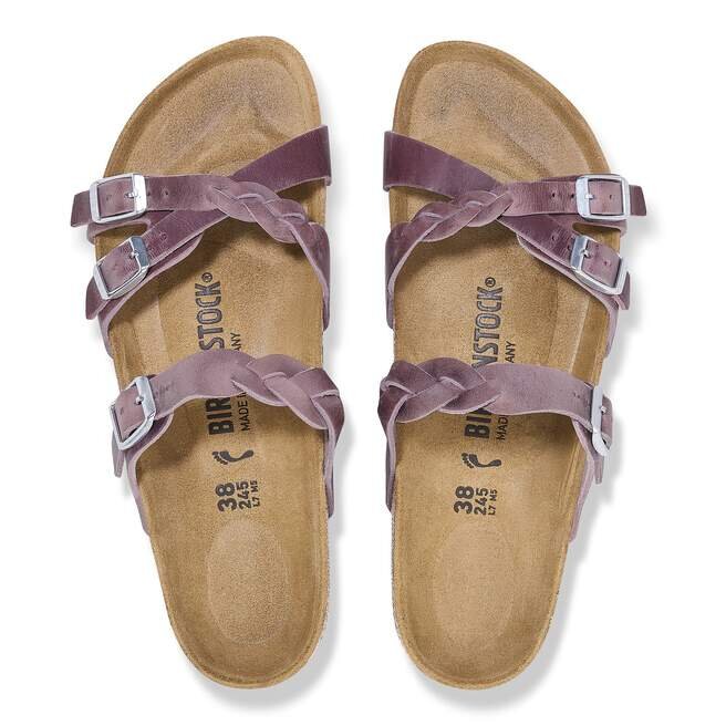 Franca Braided Oiled Leather Lavender Franca Braided Oiled Leather Lavender