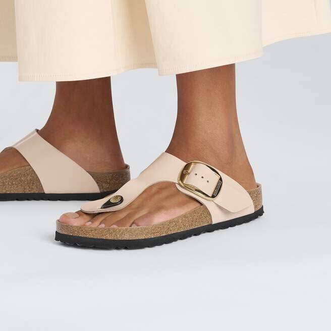 Gizeh Big Buckle Natural Leather Patent Gizeh Big Buckle Natural Leather Patent