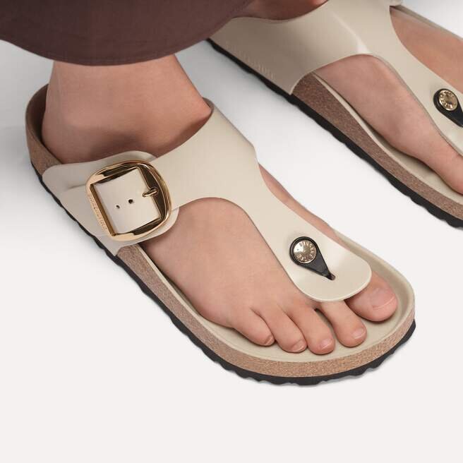Gizeh Big Buckle Natural Leather Patent Gizeh Big Buckle Natural Leather Patent