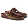 Gizeh Big Buckle Natural Leather Patent High Shine Chocolate Gizeh Big Buckle Natural Leather Patent High Shine Chocolate