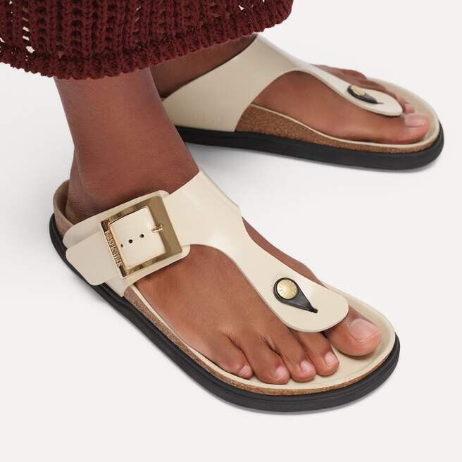 Gizeh Droplet Buckle Natural Leather Patent Gizeh Droplet Buckle Natural Leather Patent