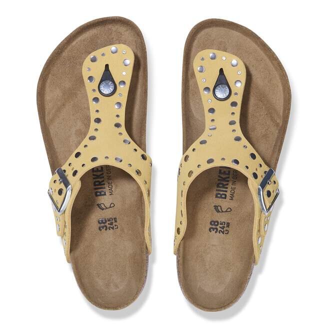 Gizeh Rivets Suede Leather Ochre Gizeh Rivets Suede Leather Ochre