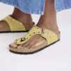 Gizeh Rivets Suede Leather Ochre Gizeh Rivets Suede Leather Ochre