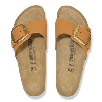 Madrid Big Buckle Nubuck Leather Burnt Orange