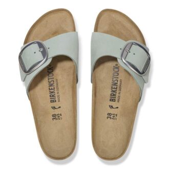 Madrid Big Buckle Nubuck Leather Pure Sage