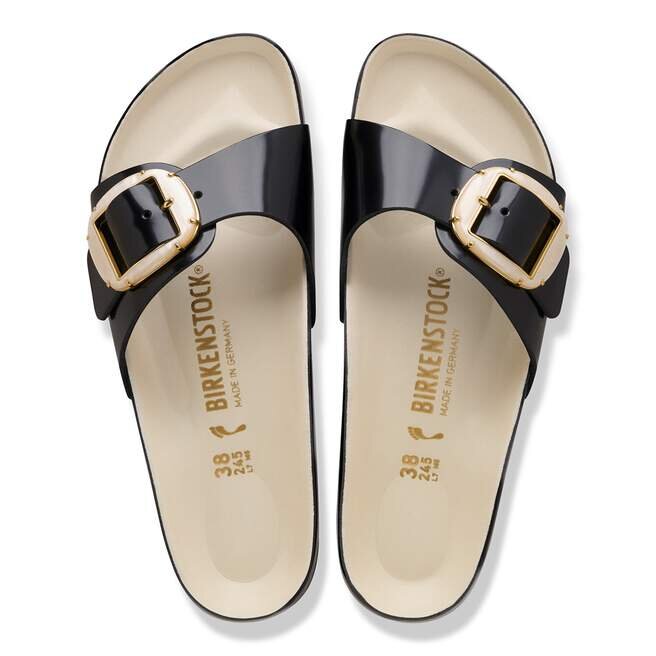 Madrid Big Buckle Pearl Natural Leather Patent Madrid Big Buckle Pearl Natural Leather Patent