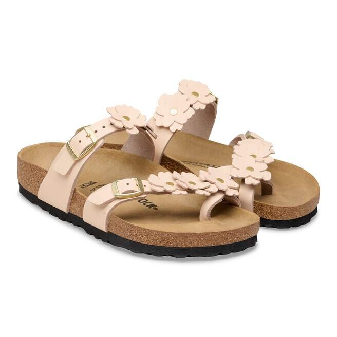 Mayari Flower Embellishment Natural Leather Mayari Flower Embellishment Natural Leather