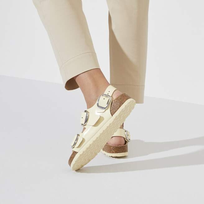 Milano Big Buckle Natural Leather Patent Milano Big Buckle Natural Leather Patent