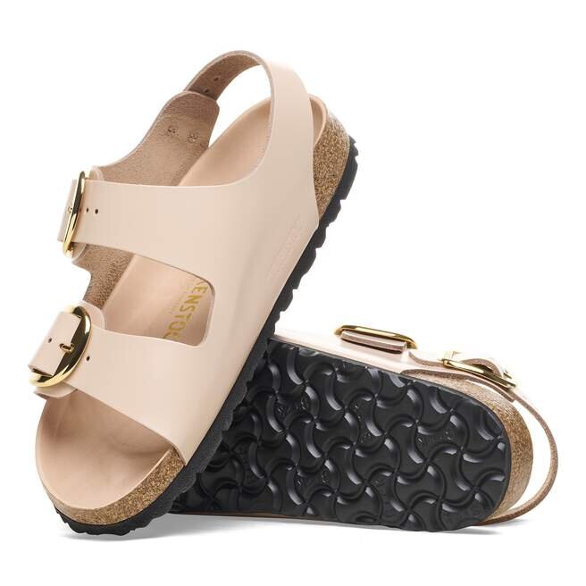 Milano Big Buckle Natural Leather Patent Milano Big Buckle Natural Leather Patent