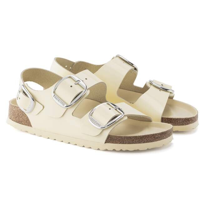 Milano Big Buckle Natural Leather Patent Milano Big Buckle Natural Leather Patent