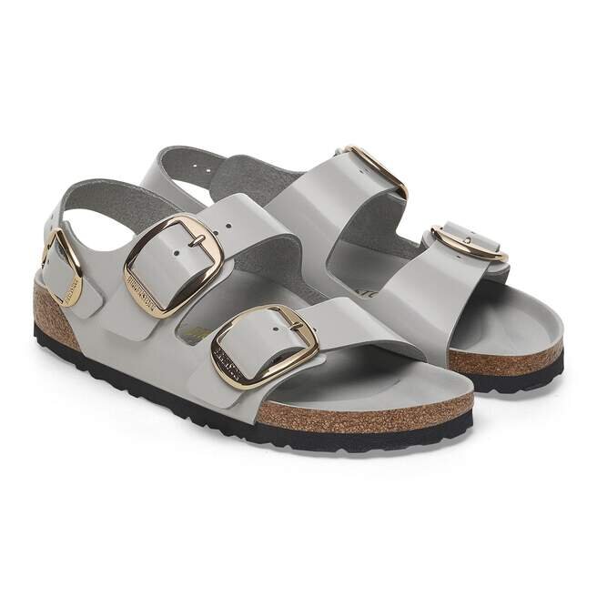 Milano Big Buckle Natural Leather Patent Milano Big Buckle Natural Leather Patent