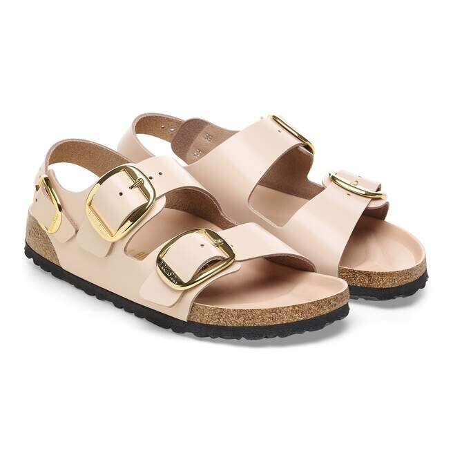 Milano Big Buckle Natural Leather Patent Milano Big Buckle Natural Leather Patent