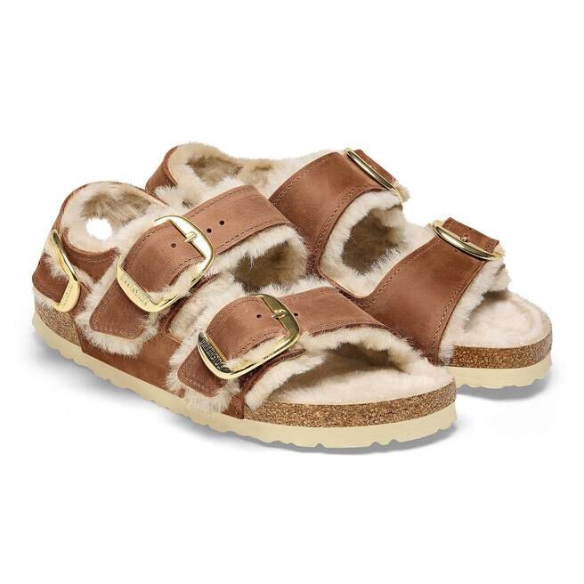 Milano Big Buckle Shearling Natural Leather Oiled Milano Big Buckle Shearling Natural Leather Oiled