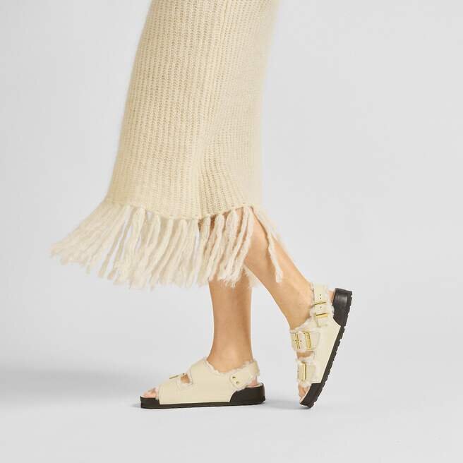 Milano Shearling Natural Leather-Shearling High Shine Ecru Milano Shearling Natural Leather-Shearling High Shine Ecru