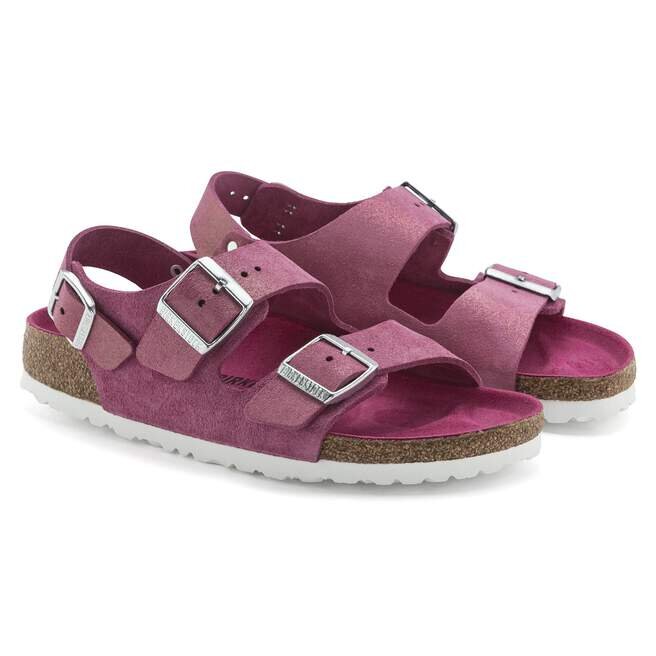 Milano Suede Leather Shimmering Fuchsia Milano Suede Leather Shimmering Fuchsia