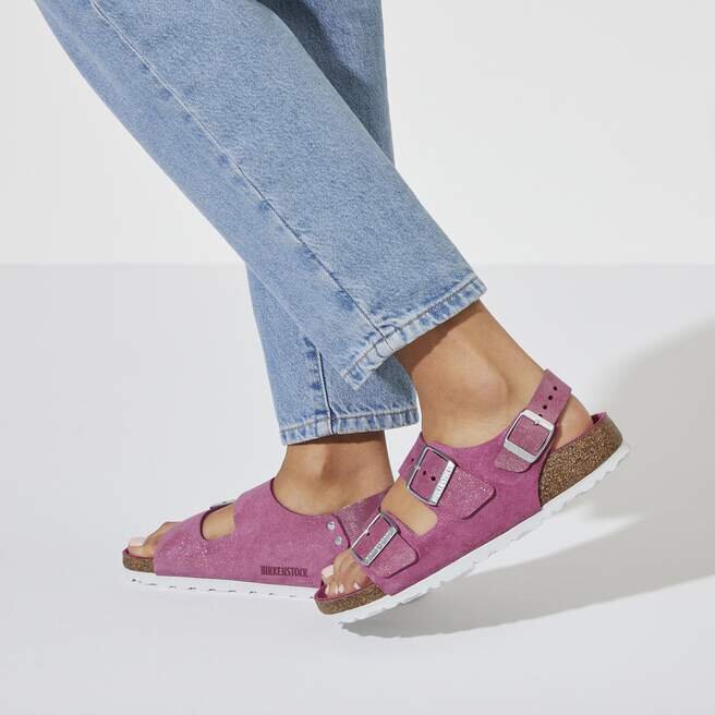 Milano Suede Leather Shimmering Fuchsia Milano Suede Leather Shimmering Fuchsia