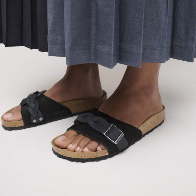 Oita Braided Suede Leather Black Oita Braided Suede Leather Black